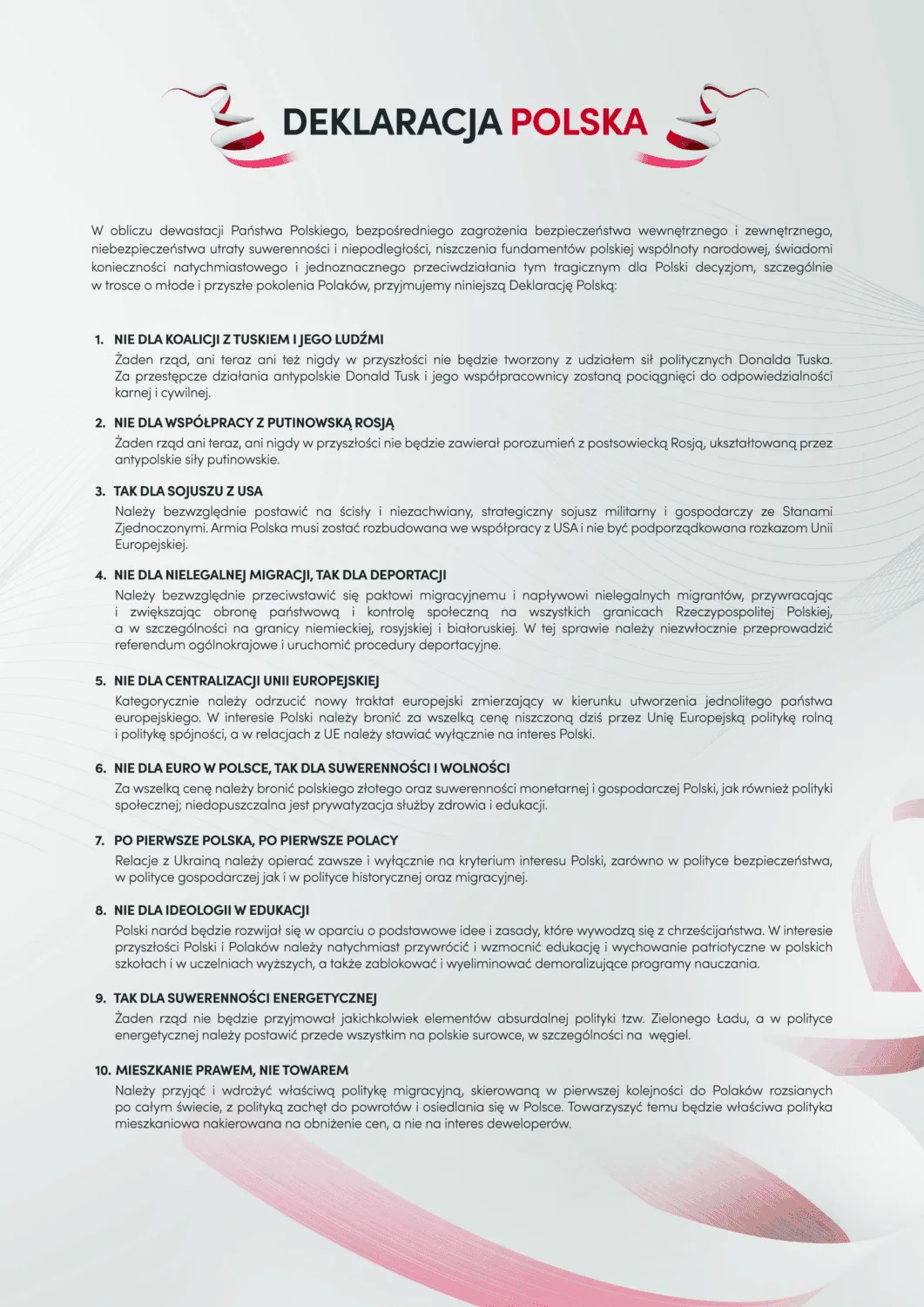 Deklaracja Polska - PiS