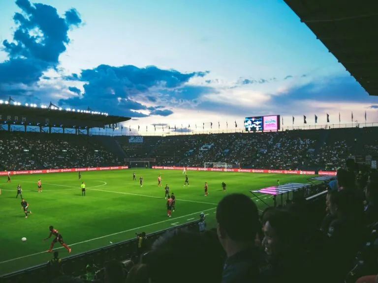 people watching soccer arena