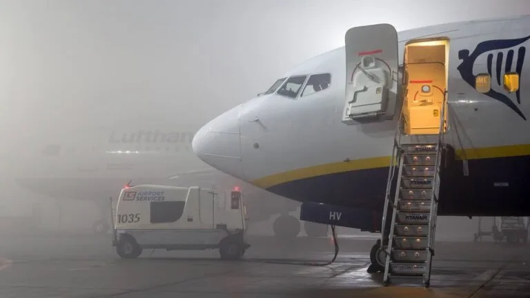 Kraków Airport Mgła paraliżuje pracę lotniska