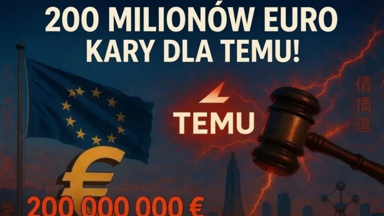 200 milionów euro kary dla Temu! Bruksela ostro uderzyła w chińskiego giganta