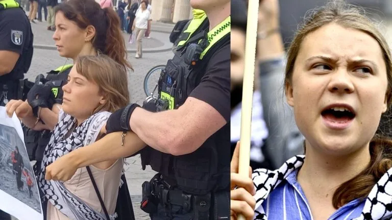 Greta Thunberg przykleiła się do chodnika. Szokujący protest w Berlinie